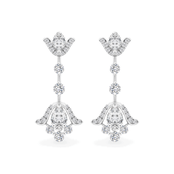 Hoa tai kim cương viên vàng 18K Jena A048 TD