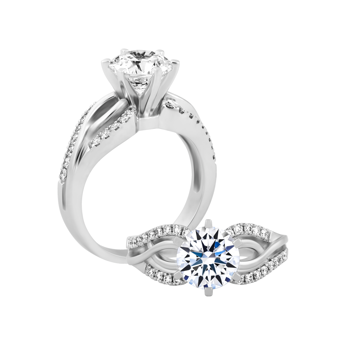 Nhẫn nữ kim cương tấm vàng 14K Chroma N 1.5CT GVRG0195245