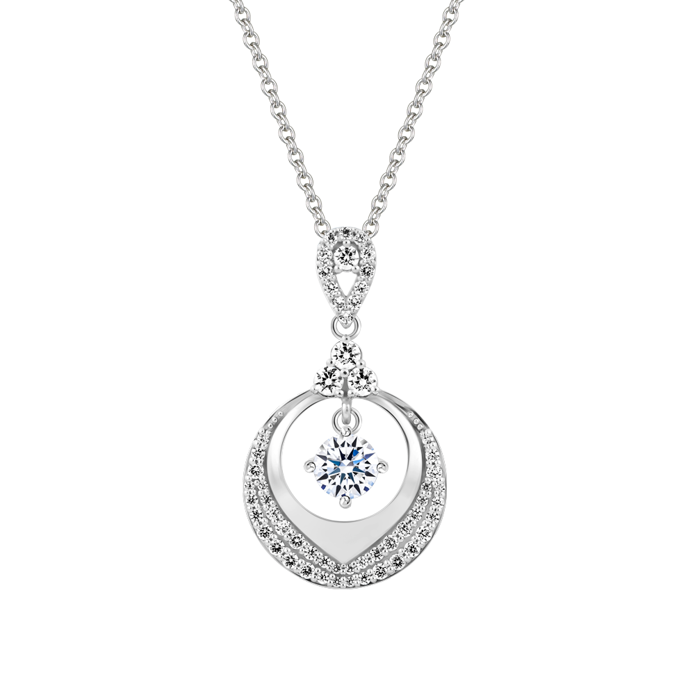 Mặt đính đá CZ vàng 14K Amusing 5C