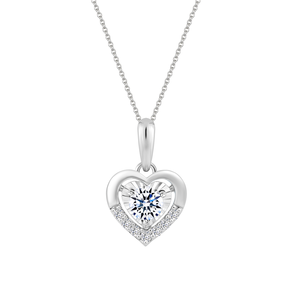 Mặt kim cương vàng 14K Heart Rate 10p