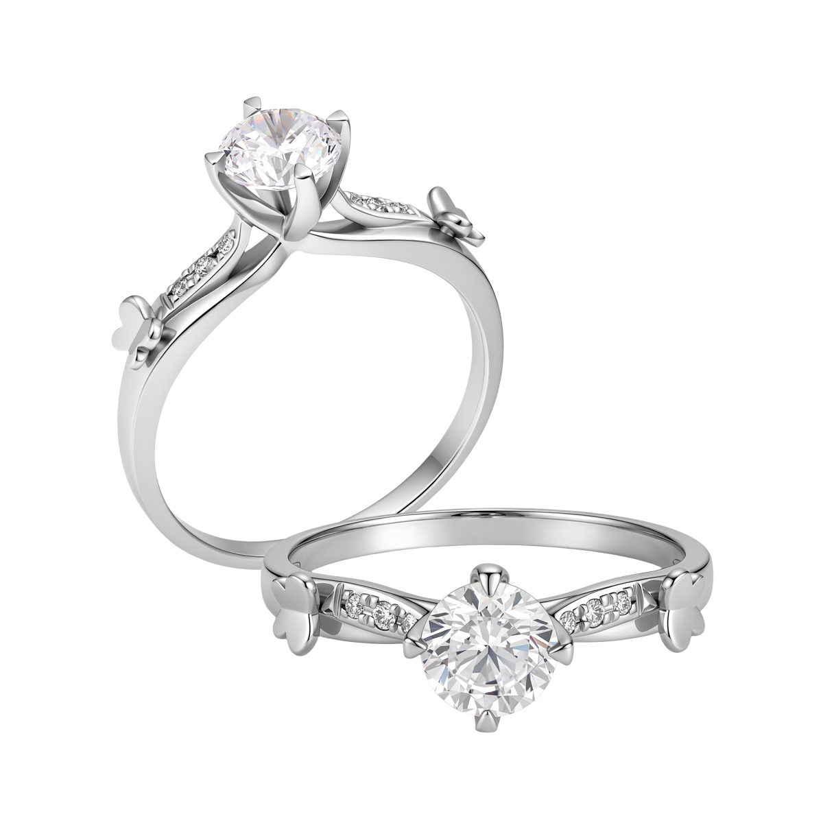 Nhẫn nữ kim cương tấm vàng 14K Kanty 5C