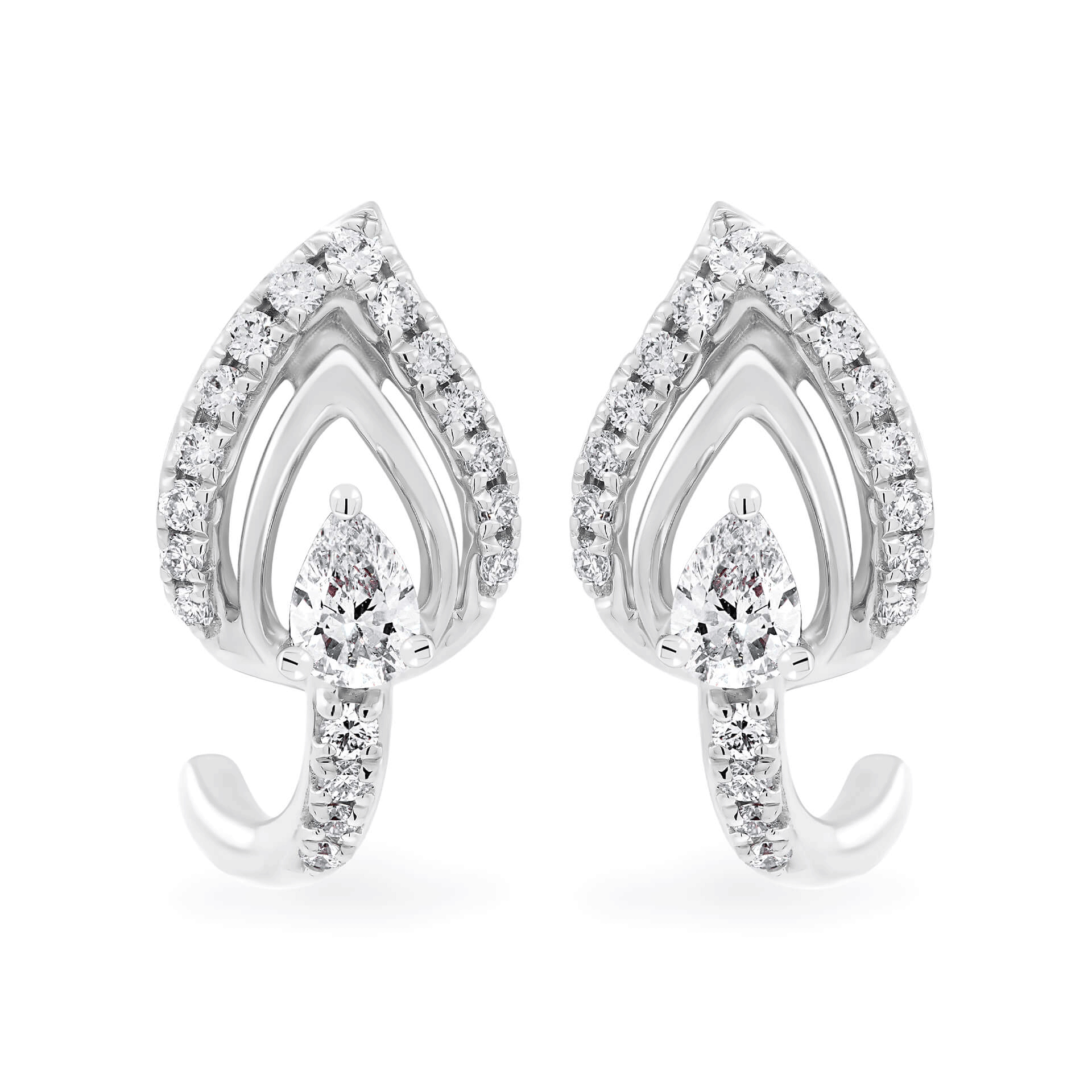 Hoa tai kim cương viên vàng 14K Jena A093 TD