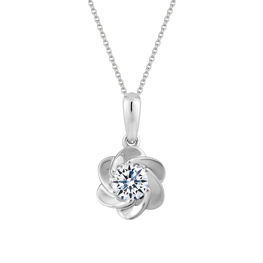Mặt kim cương 8 Hearts & Arrows vàng 14K Camelia N H&A 2C