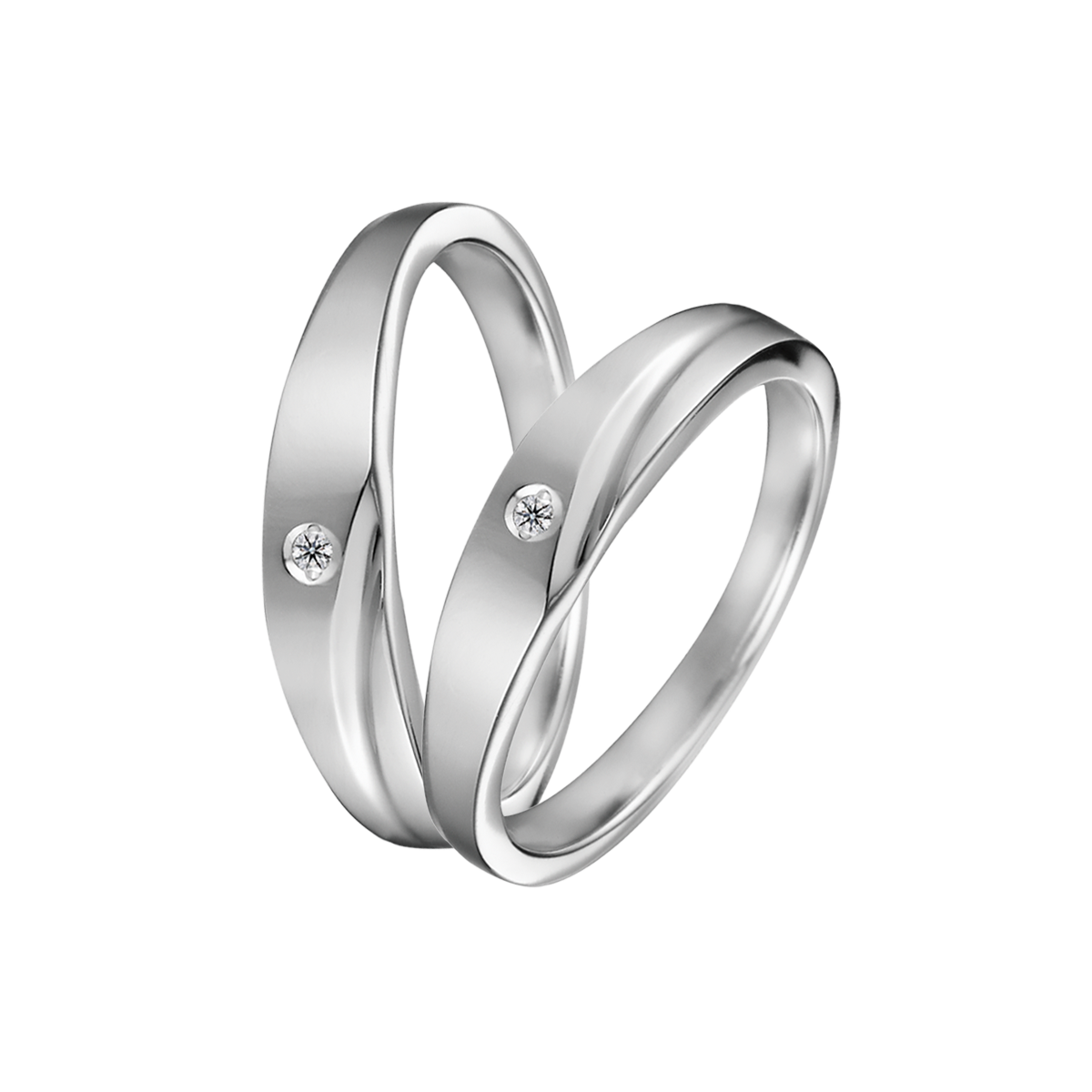 Nhẫn cưới nữ kim cương viên vàng 14K Henna F