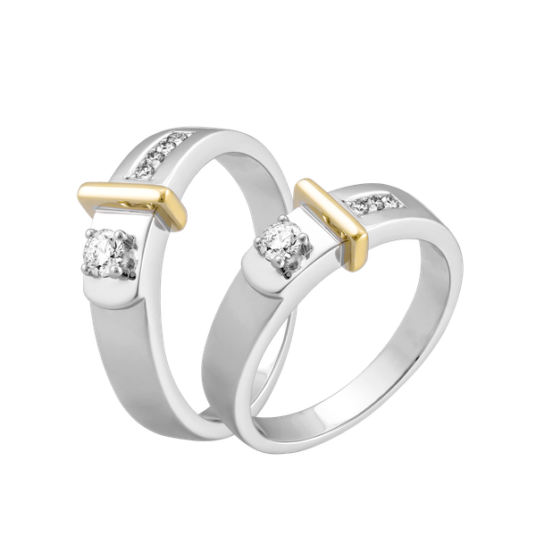 Nhẫn cưới nữ kim cương vàng 14K Priceless love N10p F