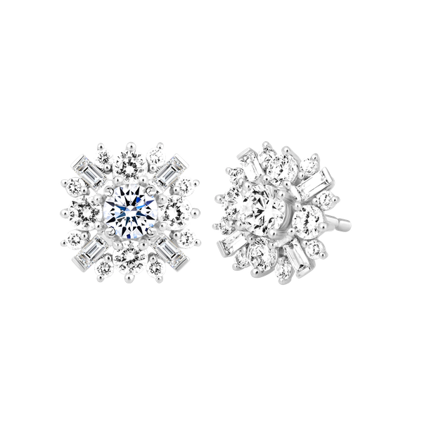 Hoa tai đính đá CZ vàng 10K Certainty V2 3C