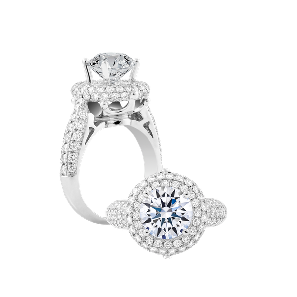 Ổ nhẫn nữ kim cương tấm vàng 14K Vania 1CT