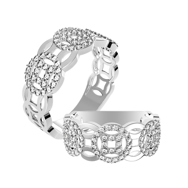 Nhẫn nữ kim cương viên vàng 14K Rhino