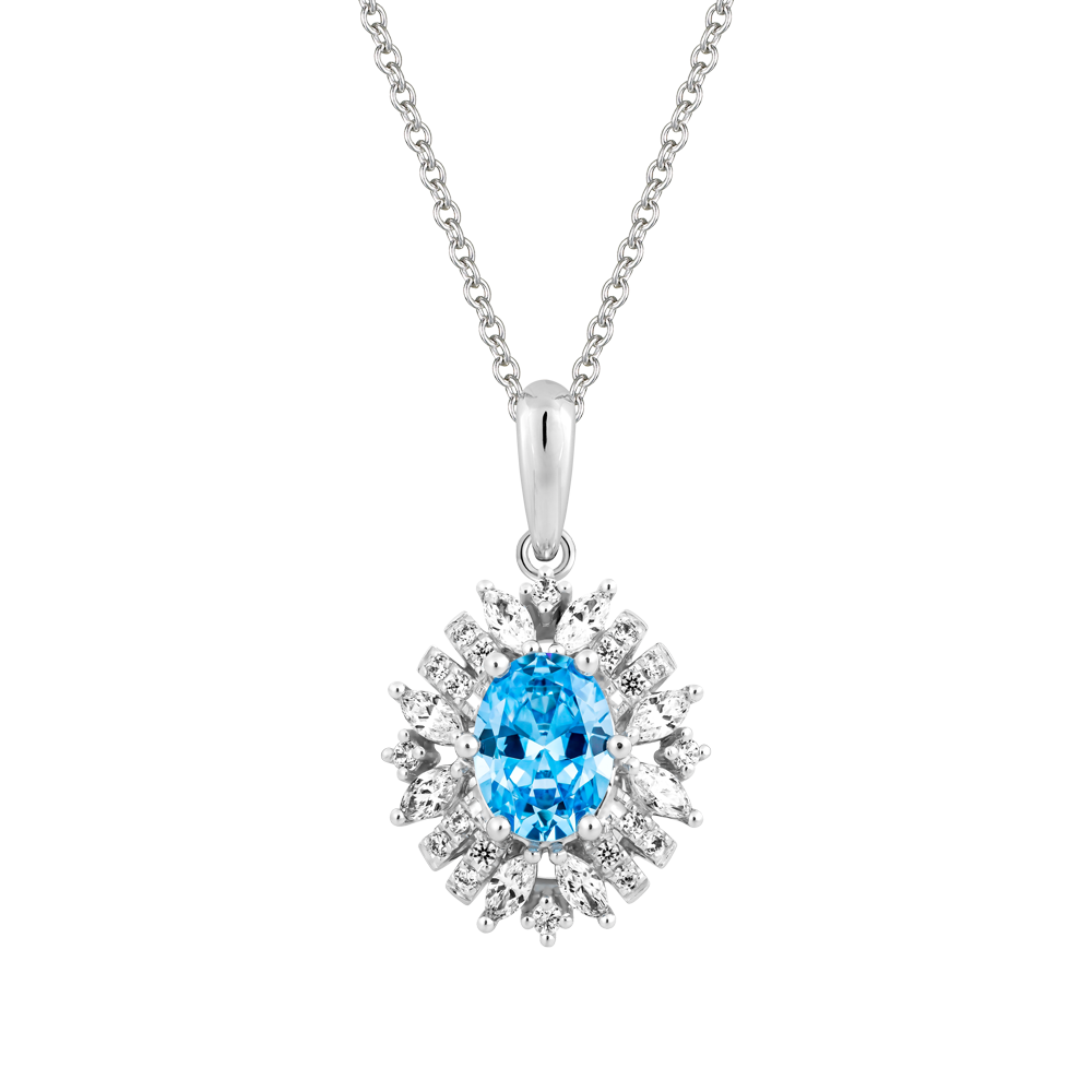Mặt đính đá màu Topaz vàng 14K Rabbin S.Top