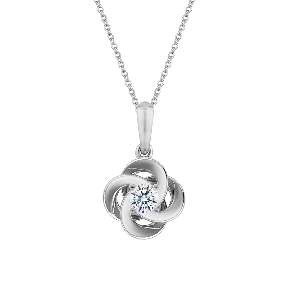 Mặt đính đá CZ vàng 14K Fate twine 2C GVPD0053487