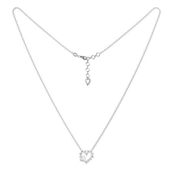 Dây liền mặt kim cương viên vàng 14K Heartshine