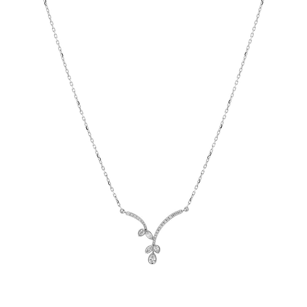 Dây liền mặt kim cương viên vàng 18K Jena A064 TD