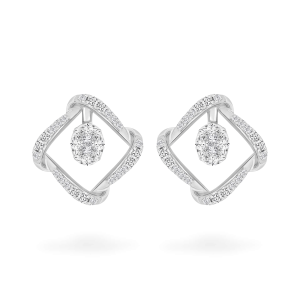 Hoa tai kim cương viên vàng 14K Jena A079 TD