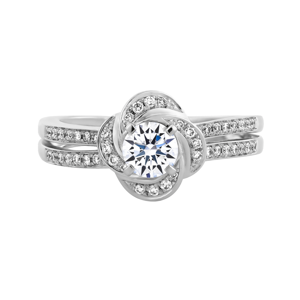 Nhẫn nữ kim cương viên vàng 14K Canzon GIA 3C GVRG0130819M