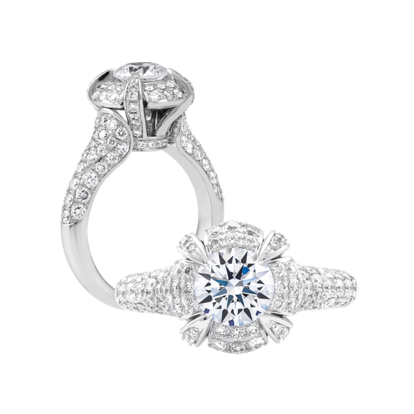 Ổ nhẫn nữ kim cương tấm vàng 14K Parley N 5C