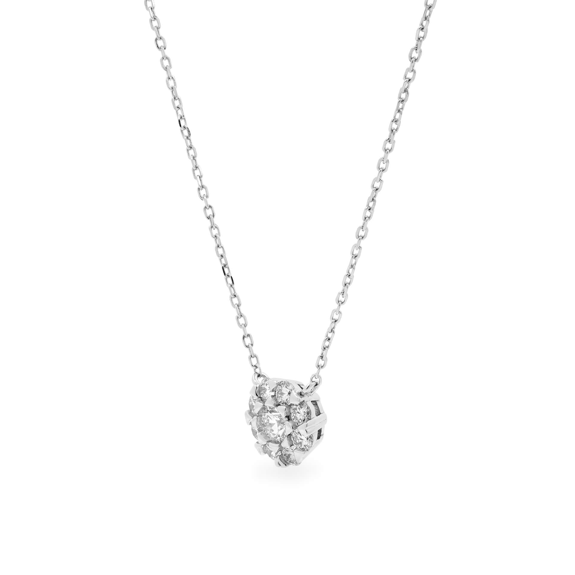 Dây liền mặt kim cương viên vàng 14K Jena A252 TD