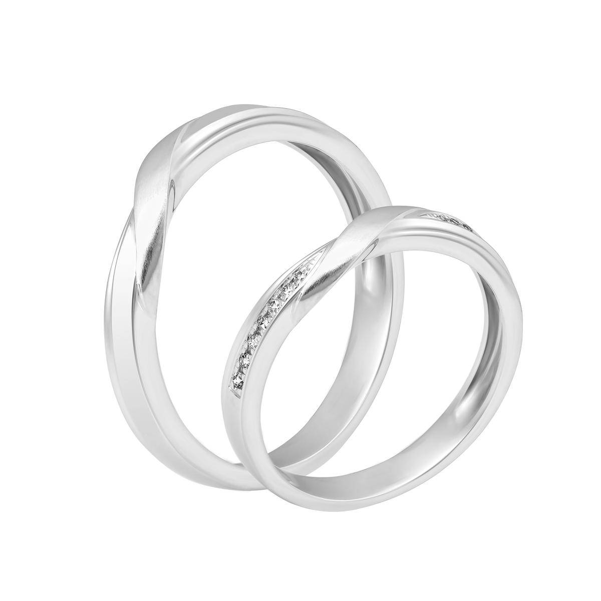 Nhẫn cưới nữ kim cương viên vàng 14K Continually F