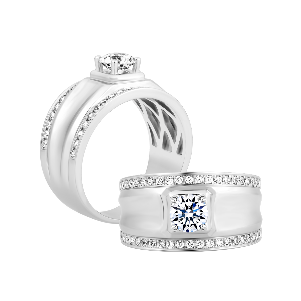 Nhẫn nam đính đá CZ vàng 10K Zenvo 5C W