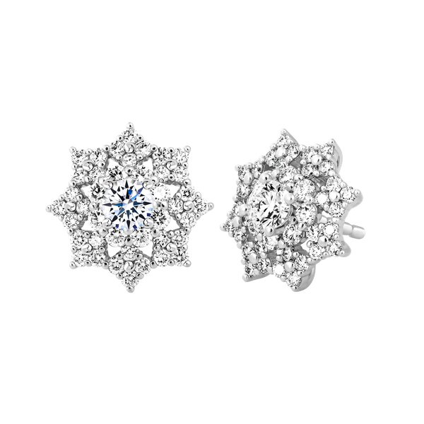 Hoa tai kim cương 8 Hearts & Arrows vàng 14K Fulguration H&A 2C GVER0091292