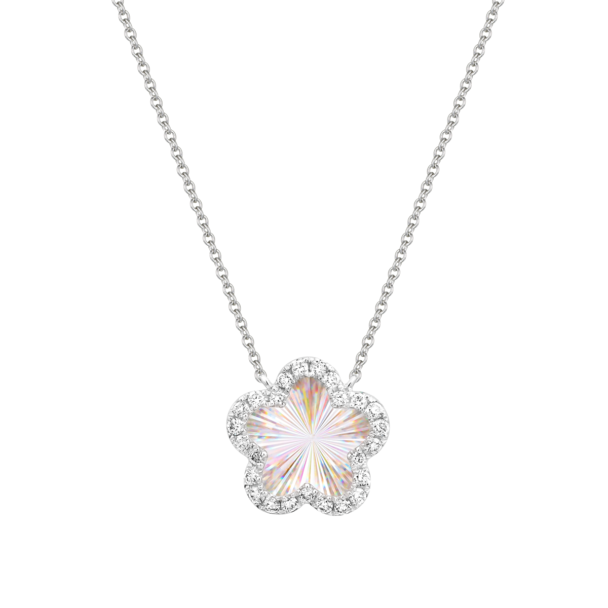 Dây liền mặt kim cương viên vàng 14K Jeny A036 TD