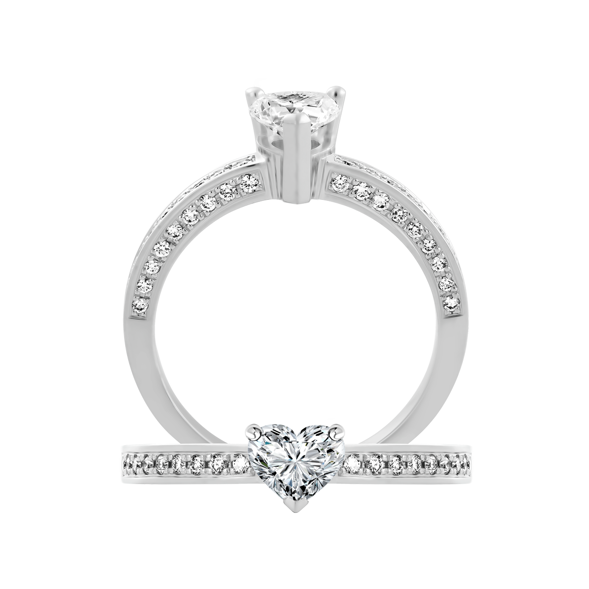 Nhẫn nữ kim cương viên vàng 14K Harley HR 2C