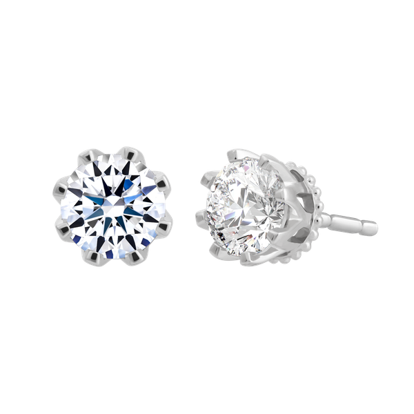 Hoa tai đính đá CZ vàng 14K Justice 5C