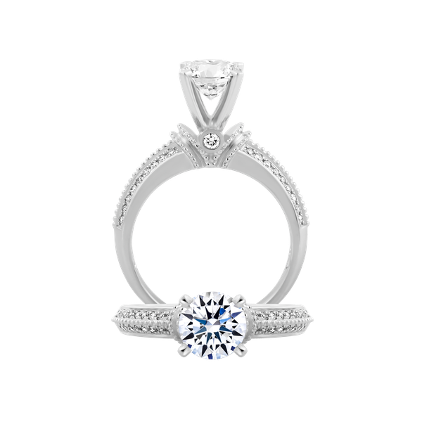 Nhẫn nữ kim cương tấm vàng 14K Gratification 1CT