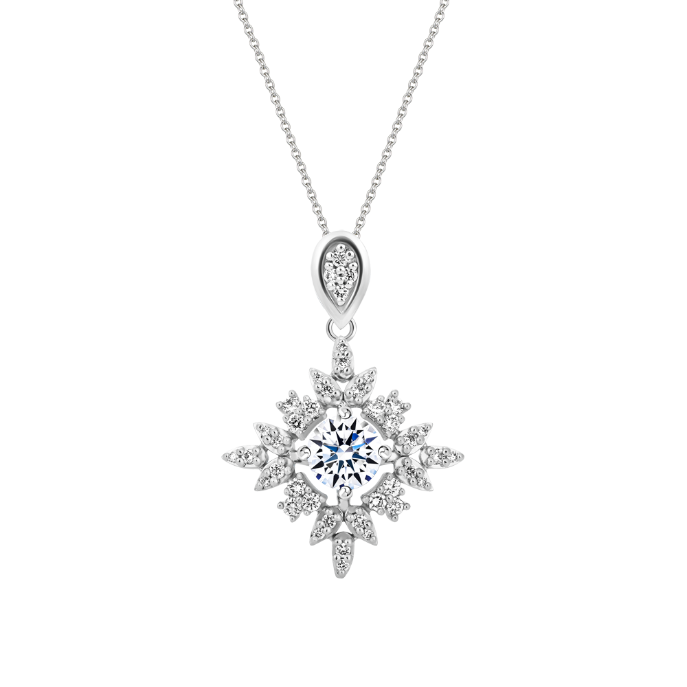 Mặt kim cương tấm vàng 14K Entirely 3C