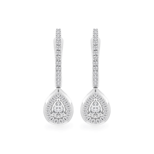 Hoa tai kim cương viên vàng 14K Jena A081 TD