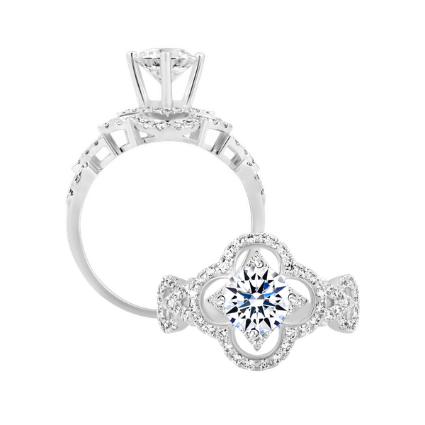 Nhẫn nữ đính đá CZ vàng 14K Fervid 1CT