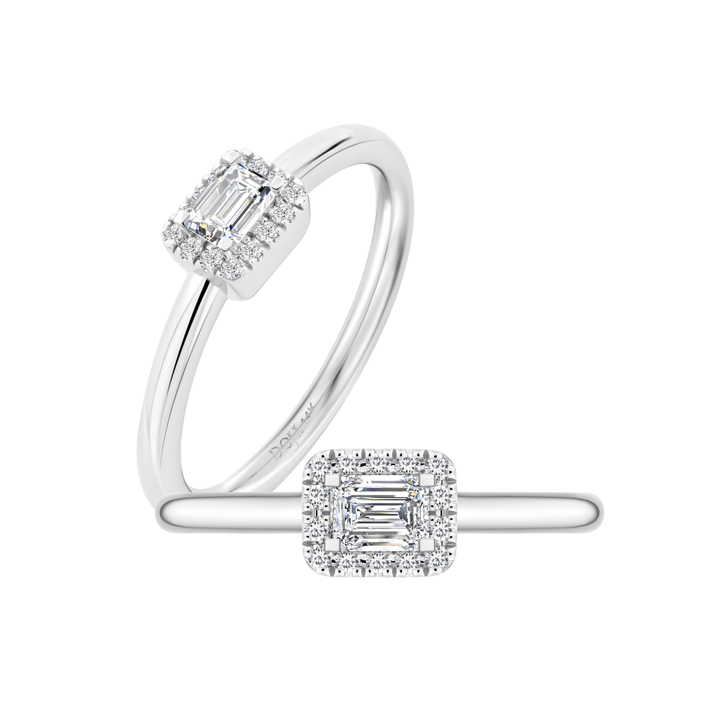 Nhẫn nữ kim cương viên vàng 14K Jena A494 TD