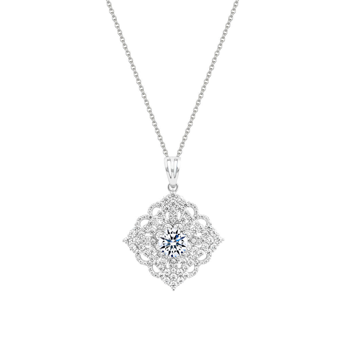 Mặt đính đá CZ vàng 18K Solenis