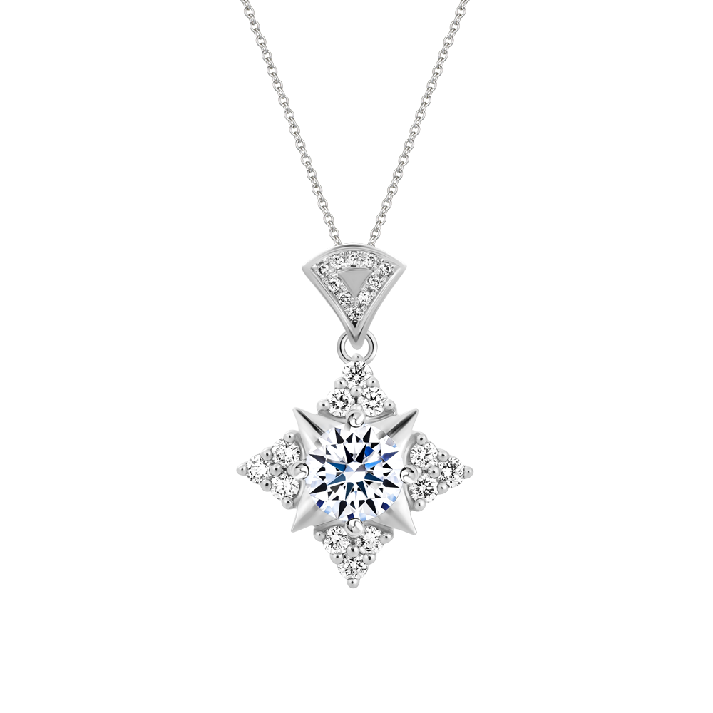 Mặt kim cương viên vàng 14K Floressa GIA 3C