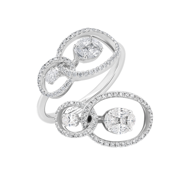 Nhẫn nữ kim cương viên vàng 18K Jena A330 TD