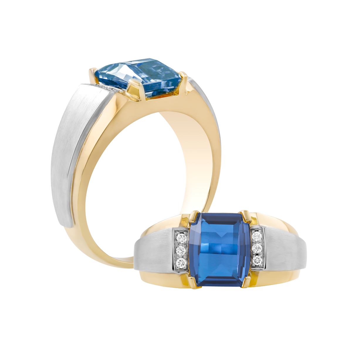 Nhẫn nam kim cương tấm vàng 14K Billy 2 S.SAP YW