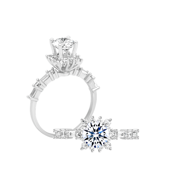 Nhẫn nữ đính đá CZ vàng 18K Altitude 1CT