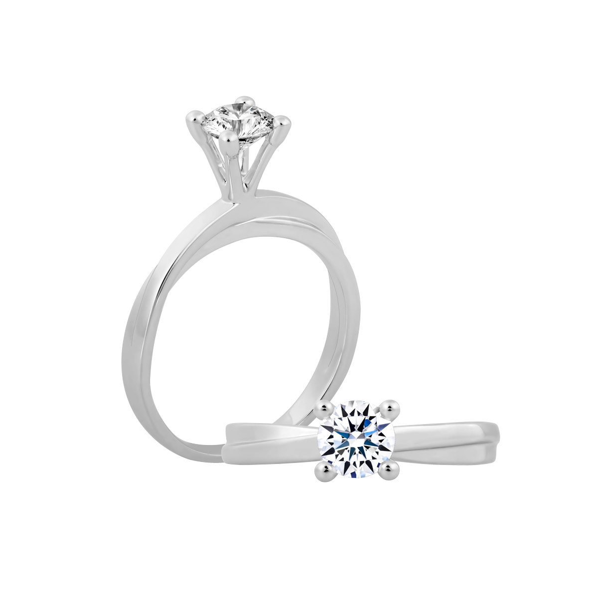 Ổ nhẫn nữ đính đá CZ vàng 14K Viva 3C