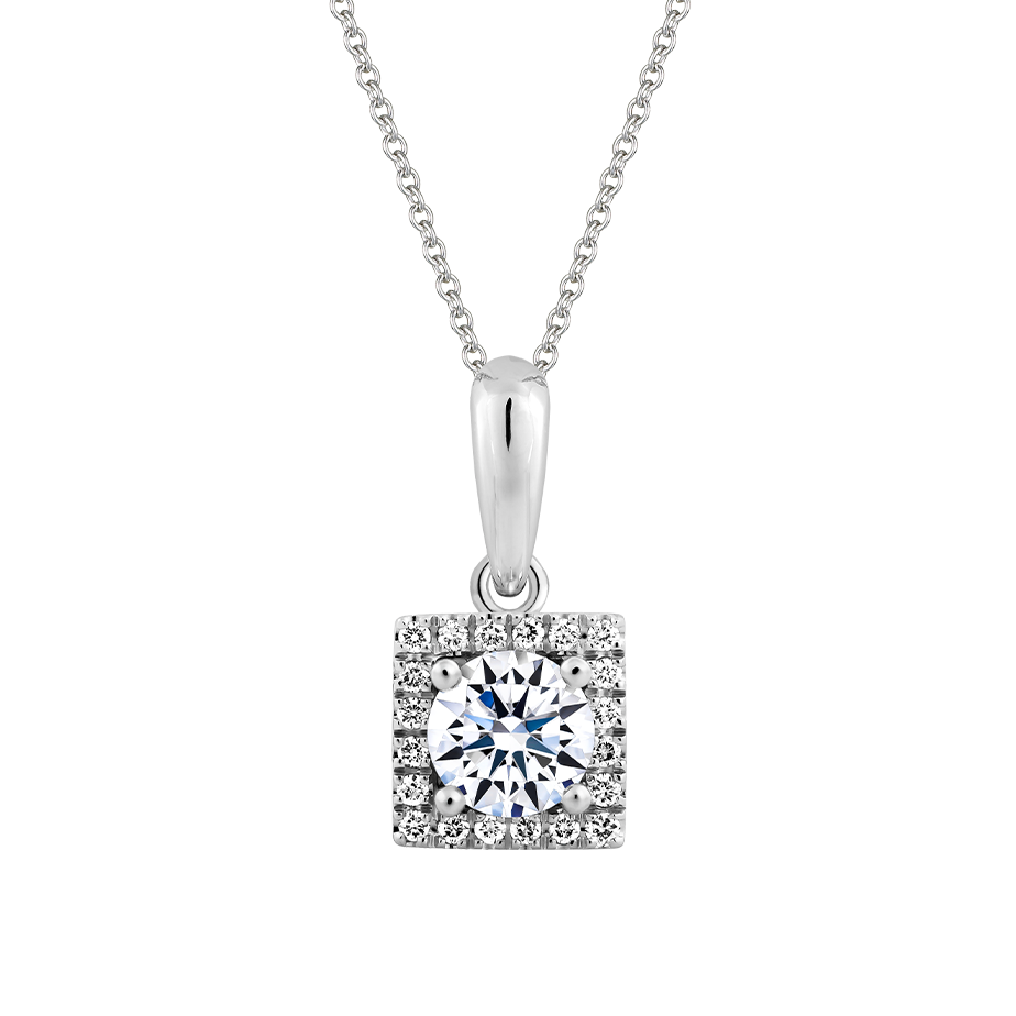 Mặt kim cương viên vàng 14K Attraction GIA 2C