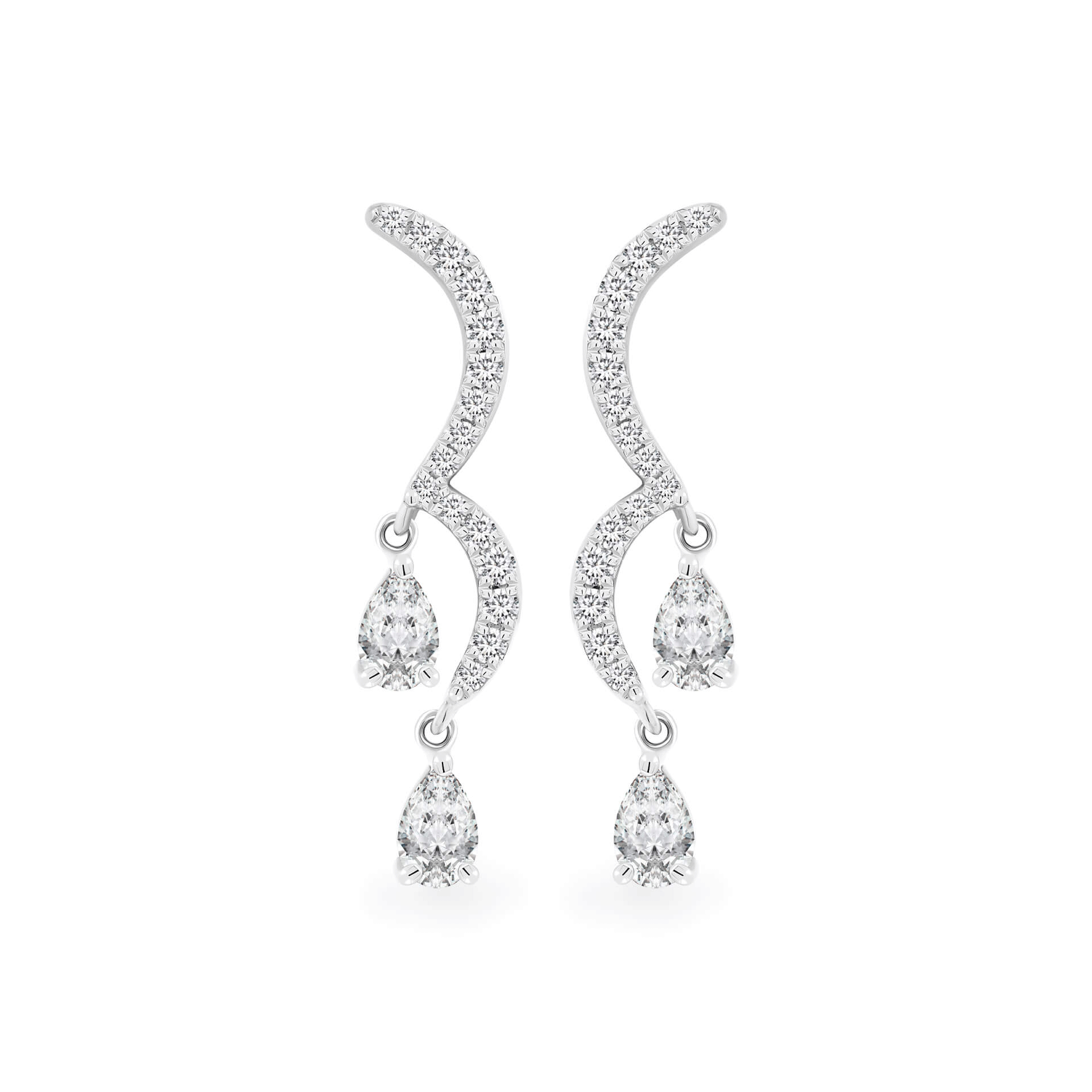 Hoa tai kim cương viên vàng 14K Jena A232 TD