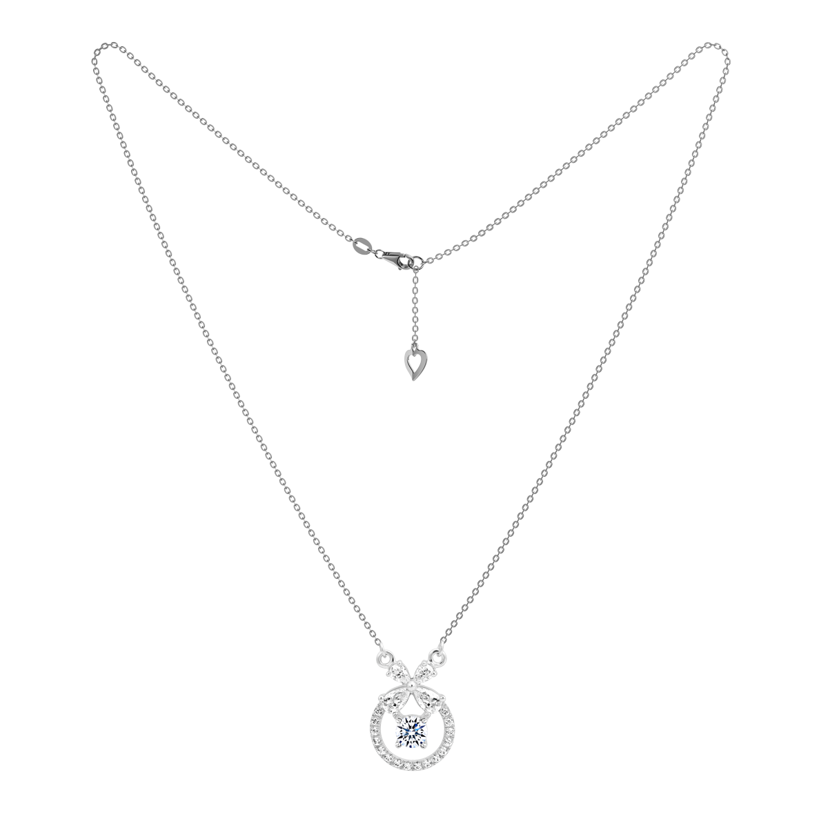 Dây liền mặt đính đá CZ vàng 18K Usable