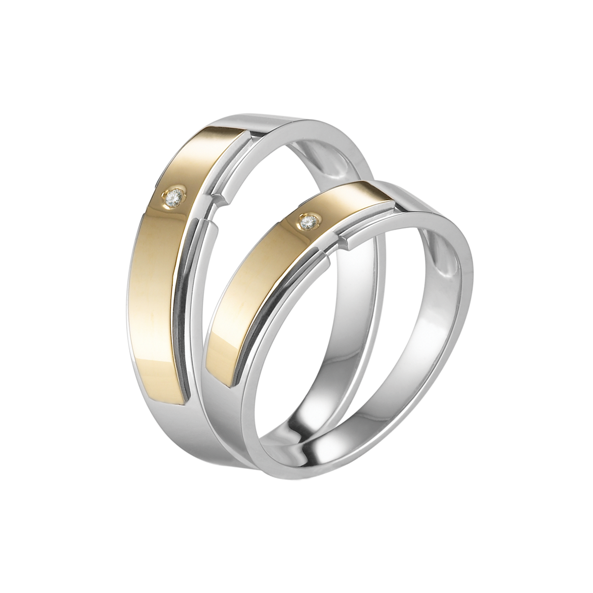 Nhẫn cưới nam kim cương viên vàng 14K Value M GVRG0221476