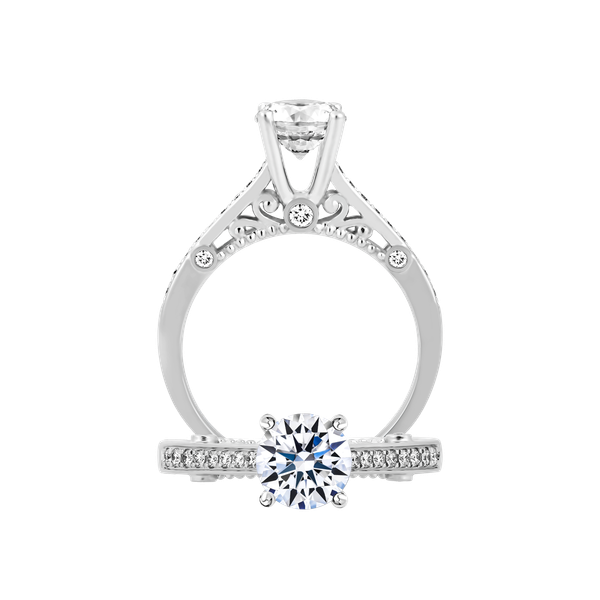 Ổ nhẫn nữ kim cương tấm vàng 14K Greatness 5C