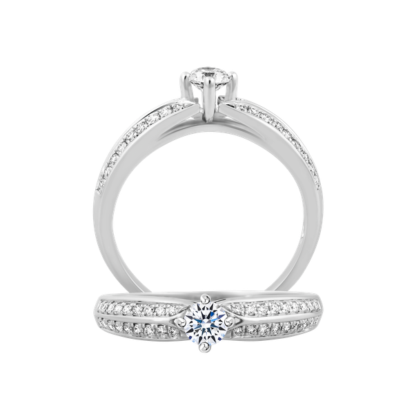 Nhẫn nữ kim cương tấm vàng 14K Ranit N 2C