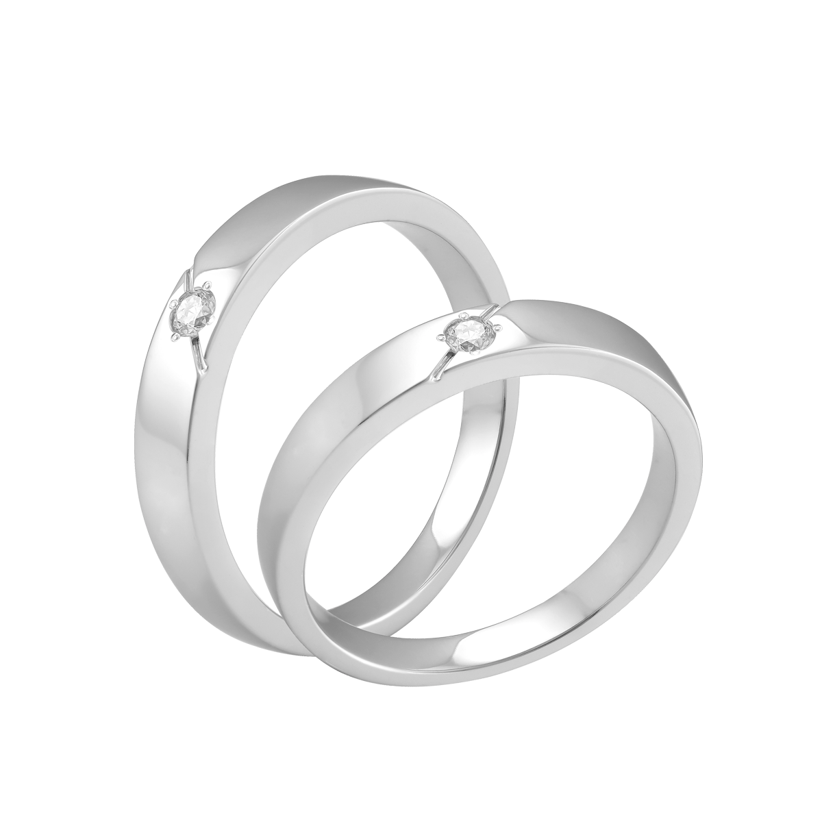 Nhẫn cưới nữ kim cương viên vàng 14K Purpose F