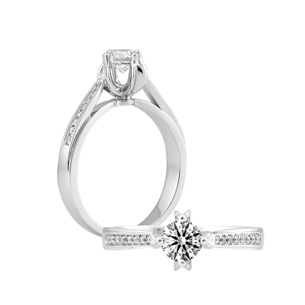 Nhẫn nữ kim cương tấm vàng 14K Prospect N 3C GVRG0251647