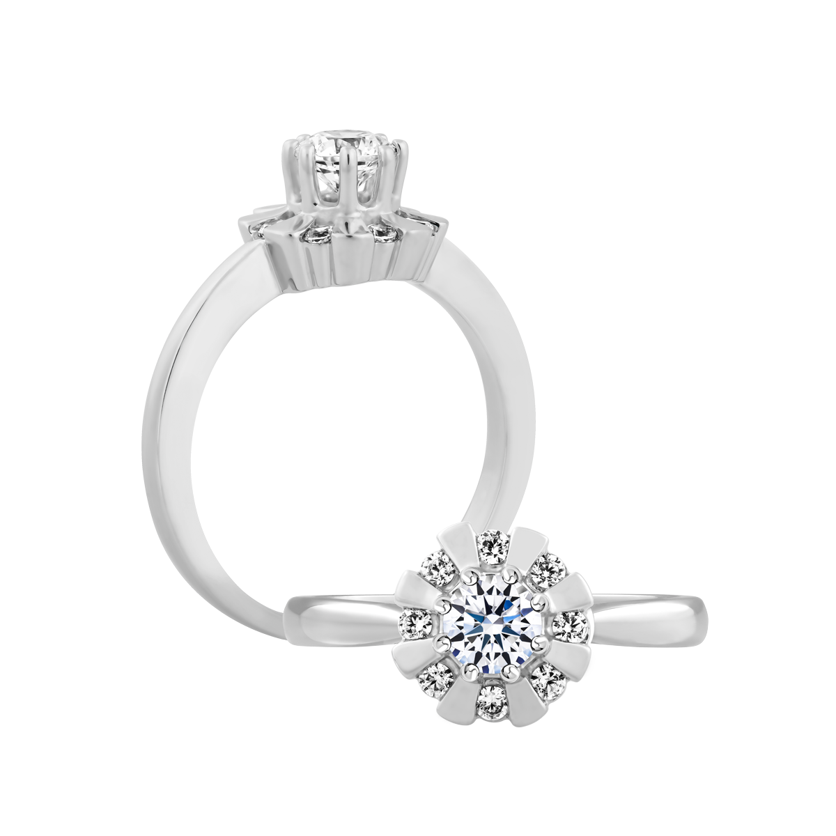 Nhẫn nữ đính đá CZ vàng 10K Mushy N 3C