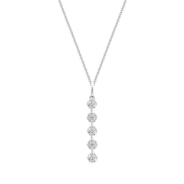 Dây liền mặt kim cương viên vàng 14K Jena A182 TD