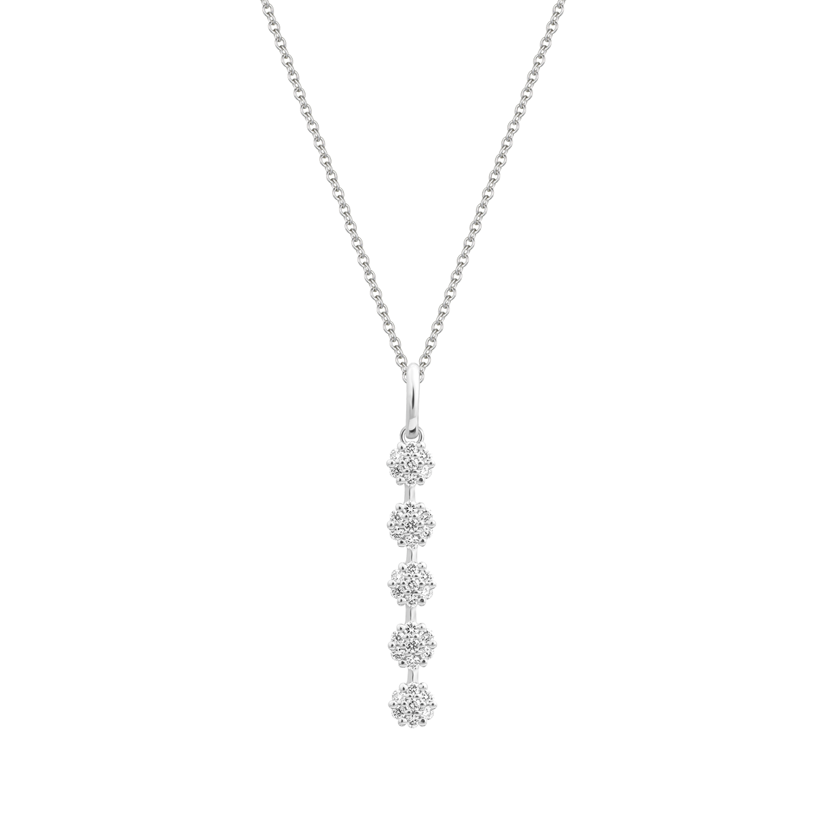 Dây liền mặt kim cương viên vàng 14K Jena A182 TD