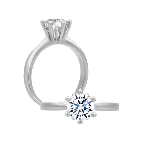 Ổ nhẫn nữ đính đá CZ vàng 14K Sedum 1CT
