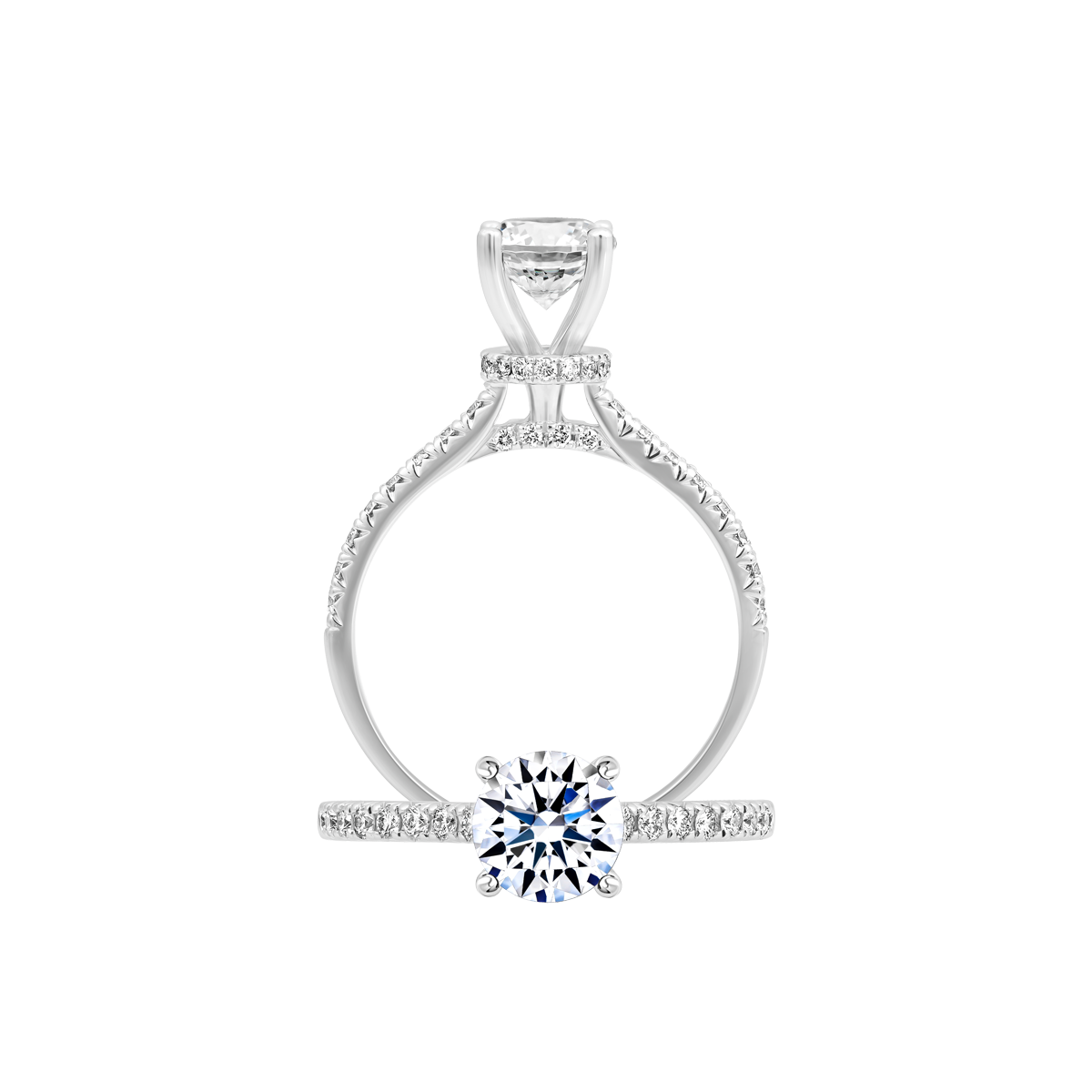 Nhẫn nữ kim cương tấm vàng 14K Navio 1CT